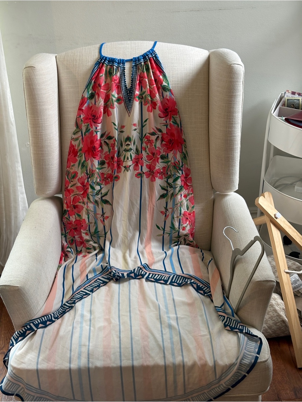 Flying Tomato Floral Halter Hi-Low Dress